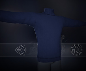 Blue Winter Turtleneck