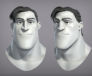 Cartoon male character Curtis base mesh