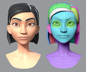 Cartoon female character Lera base mesh