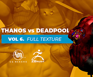 Vol. 6 Props and Details Thanos vs Deadpool Zbrush