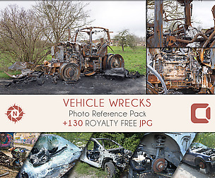 Vehicle Wrecks - Photo Reference Pack