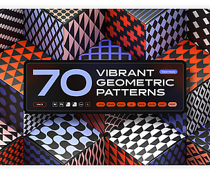 Vibrant Geometric Seamless Patterns Collection