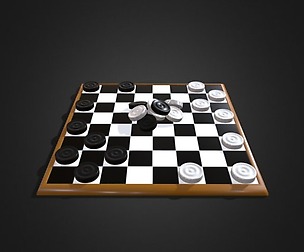 Checkers Board - Game Asset or Scene Filler