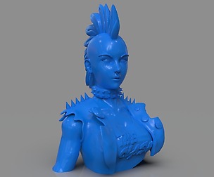 Stylized Punk Storm Bust