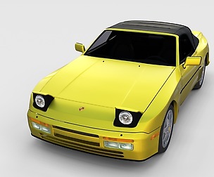 Porsche 944 Cabriolet with Interior rev