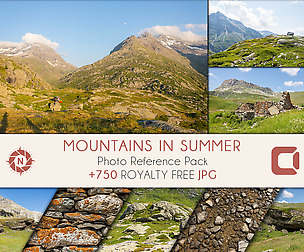 Mountains in summer - Photo Reference Pack