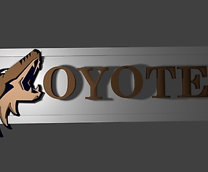 Arizona Coyotes on a banner