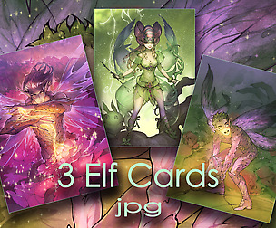 3 Elf Cards