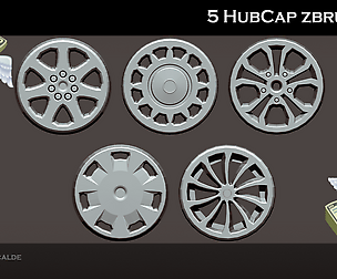 🚗 [Free] 💸 5 HubCap Zbrush IMM 🔧