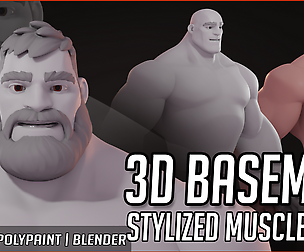 Basemesh LEONIDAS Muscle Stylized Male