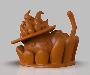 Choco Cream Cat Tart and ZBrush Timelapse