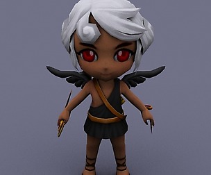 cartoon baby angel dark