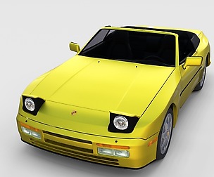 Porsche 944 Cabriolet w interior top down rev