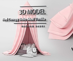Bed canopy boho maxi vanilla