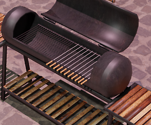 Brazier from a gas cylinder Low-poly 3D model