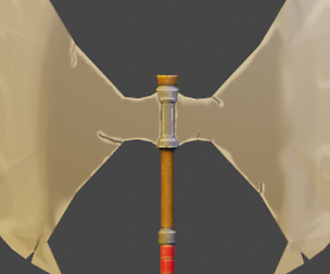 Medieval weapon - axe Low-poly 3D model