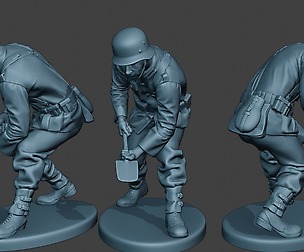 German soldier ww2 Digging G6