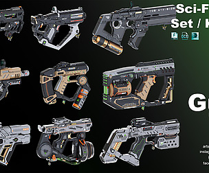 Sci-Fi Guns Set / Kitbash