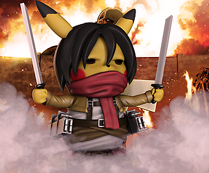 Pikachu Mikasa Cosplay
