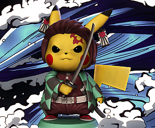 Pikachu Tanjiro Cosplay