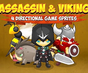Assassin and Viking - Game Sprites