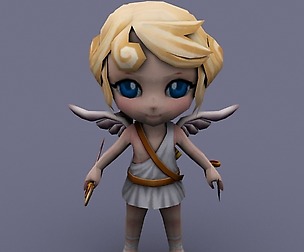 cartoon baby angel light