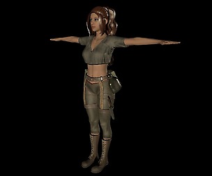 Lowpoly Female Indiana