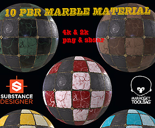 10 PBR Marble Materials