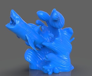 Jumping Shark Sculpure and ZBrush Timelapse