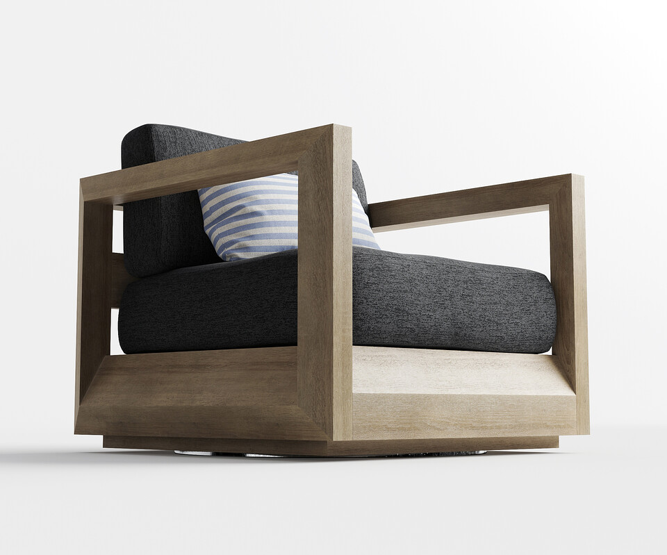 Paloma Teak Swivel Lounge Chair