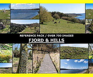 FJORD AND HILLS / Photo Reference / 790+ images
