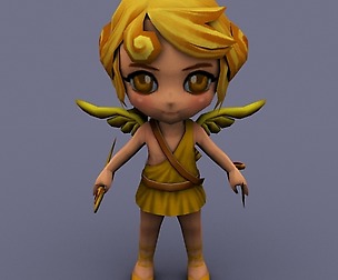 cartoon baby angel yellow