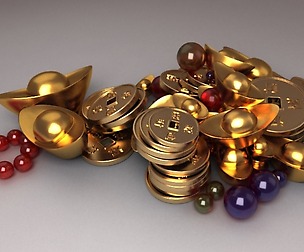 cartoon jewelry Gold Coins