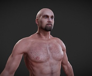 rigged Textured Male Basemesh