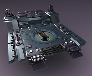Science Fiction Strobe platform capsule cabin deck