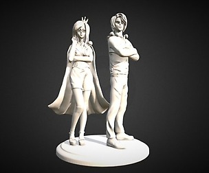 Anime characters 3D print model