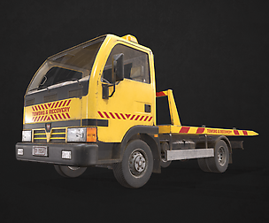 Light Truck Tow - Low Poly