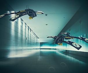 3d Drone sci-fi