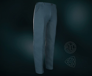 Blue Suit Pants