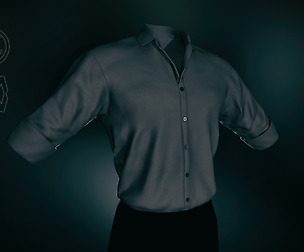 Black Suit Shirt Rolled Sleeve