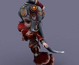 beautiful girl burgundy cartoon