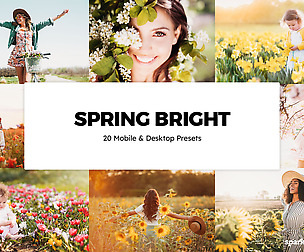 20 Spring Bright Lightroom Presets and LUTs