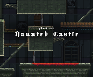 Pixel Art Haunted Castle