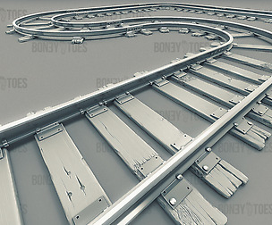 3D Train Railroad Tracks