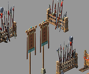 East City-Arena-Stage Props