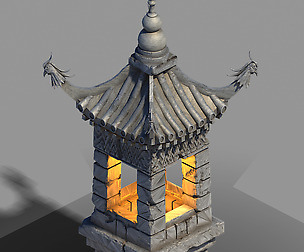 Emei School-Stone-Street Light 17