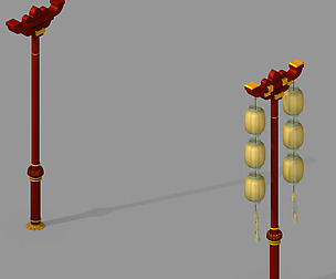 High wood lamp-wood street lamp 12