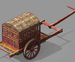 Song dynasty-props-wood trailer