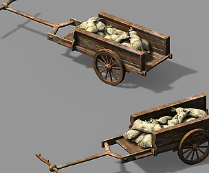 Song dynasty-props-trolley 03