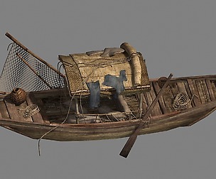 Beach-coast-fishing boat 01